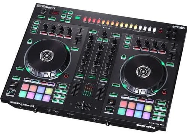 Alt view image 4 of 7 - Roland DJ-505 Serato DJ Controller with Strip Light Kit & (1) Audio-Technica ATH-M40x Professional Monitor Headphones