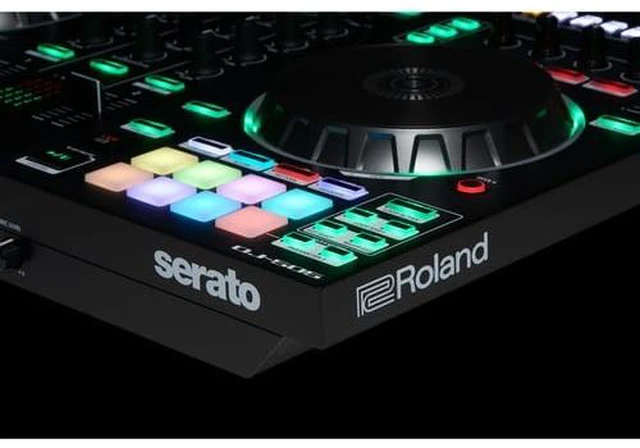 Alt view image 6 of 7 - Roland DJ-505 Serato DJ Controller with Strip Light Kit & (1) Audio-Technica ATH-M40x Professional Monitor Headphones