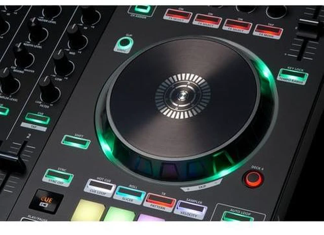 Alt view image 7 of 7 - Roland DJ-505 Serato DJ Controller with Strip Light Kit & (1) Audio-Technica ATH-M40x Professional Monitor Headphones
