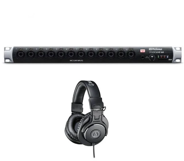 Main image of PreSonus StudioLive 16R - 18-Input, 16-Channel Series III Stage Box and Rack Mixer + Audio-Technica ATH-M30x Professional Monitor Headphones