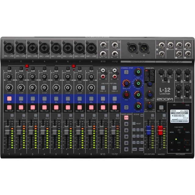 Alt view image 3 of 7 - Zoom LiveTrak L-12 - 12-Channel Digital Mixer & Multitrack Recorder