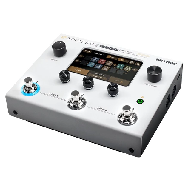 Alt view image 2 of 7 - Hotone Ampero II Stomp MP-300 Amp Modeler & Effects Processor, Getaria 2.4GHZ Wireless Guitar System Bundle