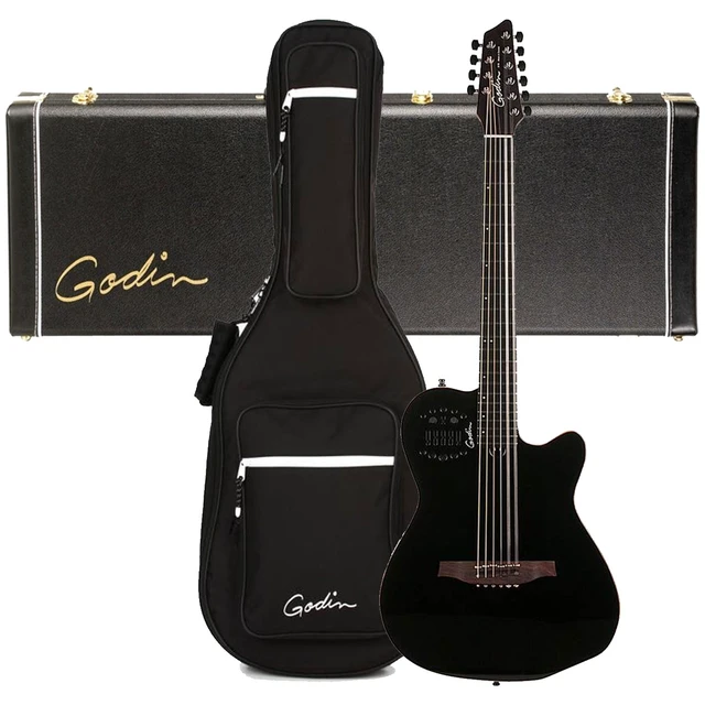 Alt view image 6 of 7 - Godin 10 String Acoustic-Electric Guitar, Right Handed (38220), Godin V1095 MultiAc Case Bundle
