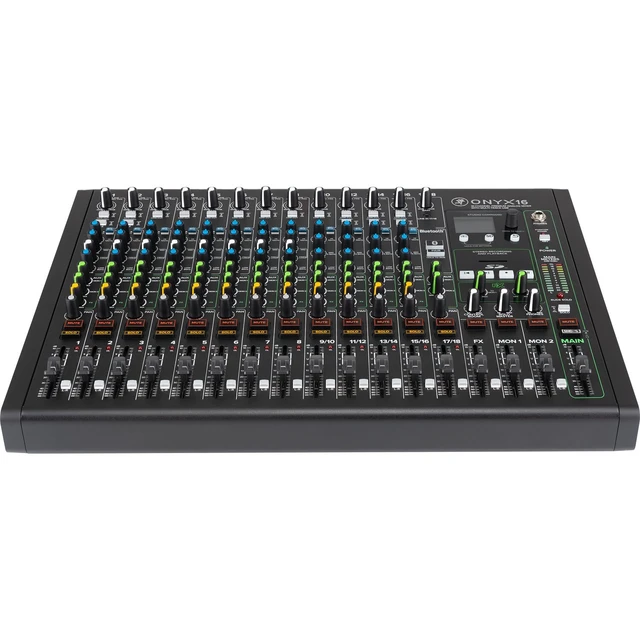 Alt view image 3 of 7 - Mackie Onyx16 16-channel Analog Mixer, Dust Cover, (16) XLR Cables Bundle