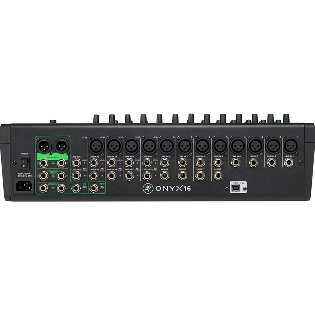 Alt view image 5 of 7 - Mackie Onyx16 16-channel Analog Mixer, Dust Cover, (16) XLR Cables Bundle