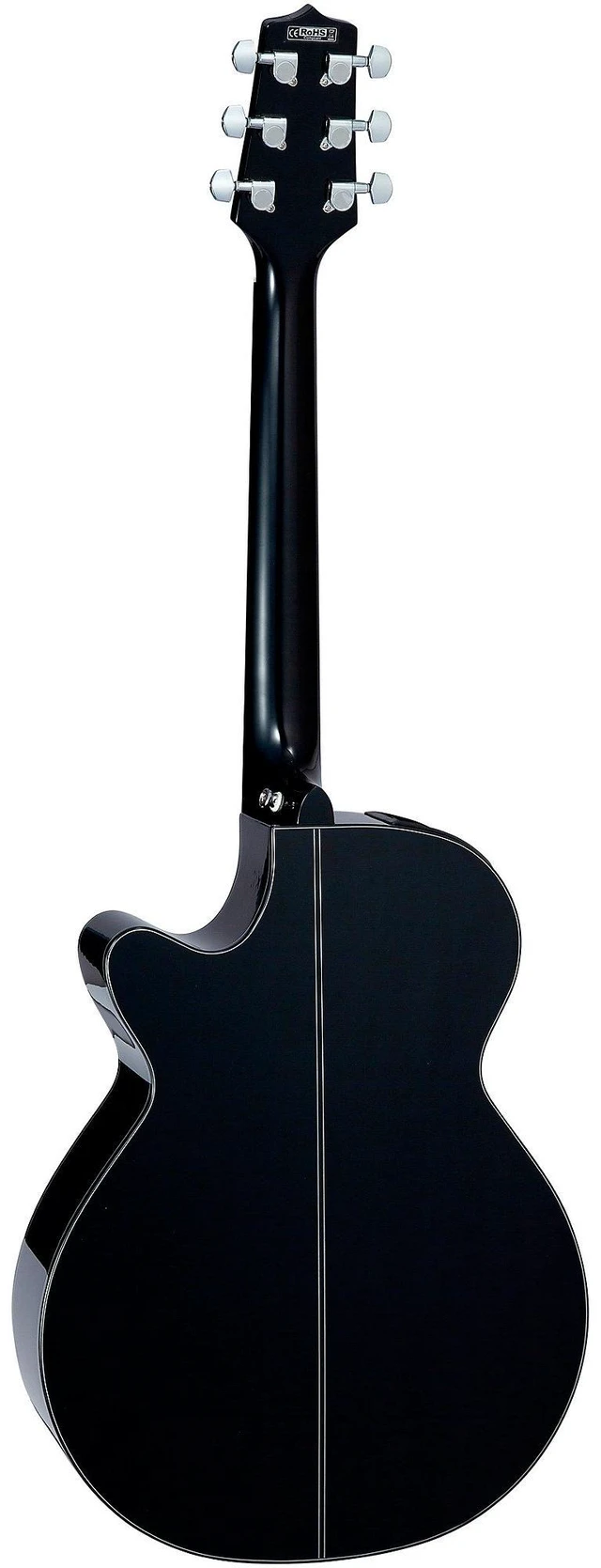 Alt view image 3 of 7 - Takamine GF30CE Acoustic-Electric Guitar, Black, Guitar Bag, Guitar Stand, Ernie Ball P06077 Bundle