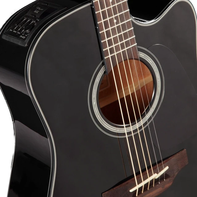 Alt view image 4 of 7 - Takamine GF30CE Acoustic-Electric Guitar, Black, Guitar Bag, Guitar Stand, Ernie Ball P06077 Bundle