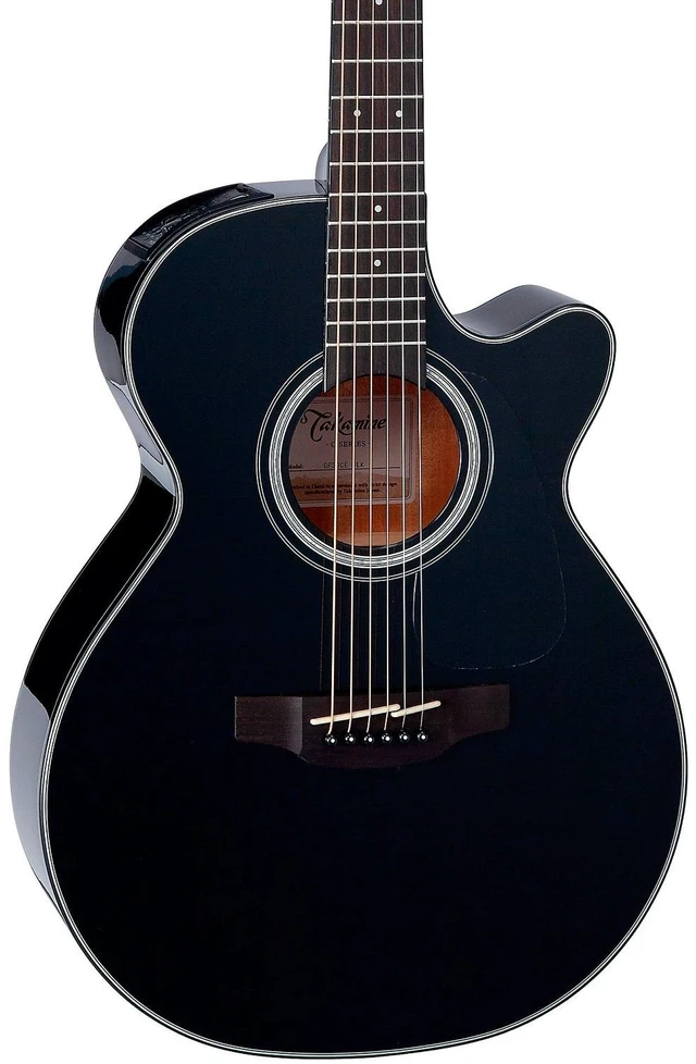 Alt view image 5 of 7 - Takamine GF30CE Acoustic-Electric Guitar, Black, Guitar Bag, Guitar Stand, Ernie Ball P06077 Bundle