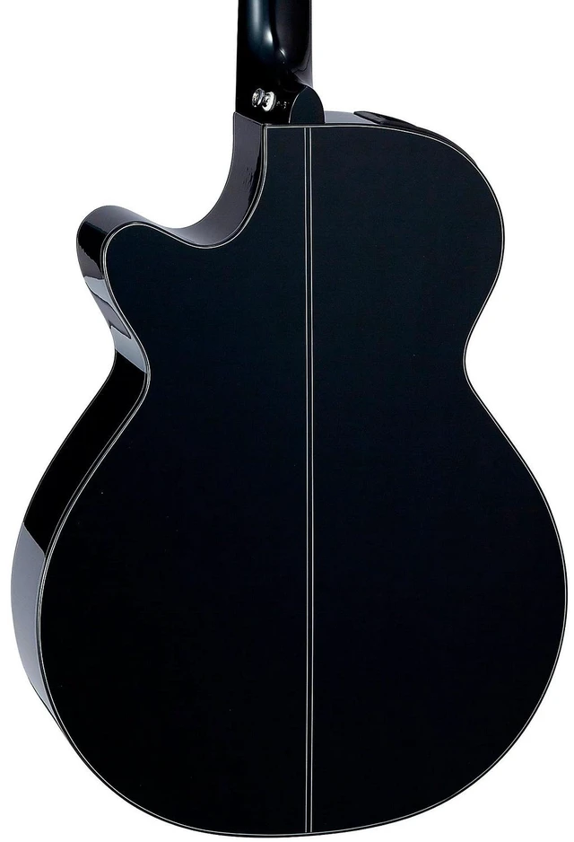 Alt view image 6 of 7 - Takamine GF30CE Acoustic-Electric Guitar, Black, Guitar Bag, Guitar Stand, Ernie Ball P06077 Bundle