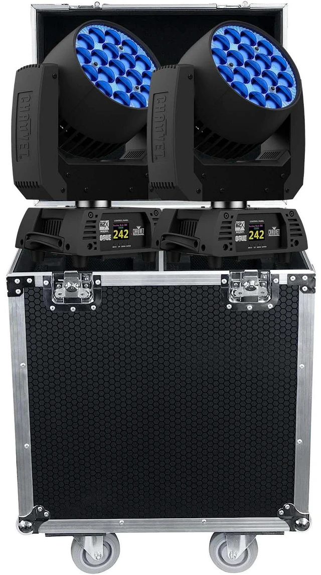 Main image of (2) Chauvet Pro Rogue R2X Wash Moving Head, Dual Moving Head Case Bundle
