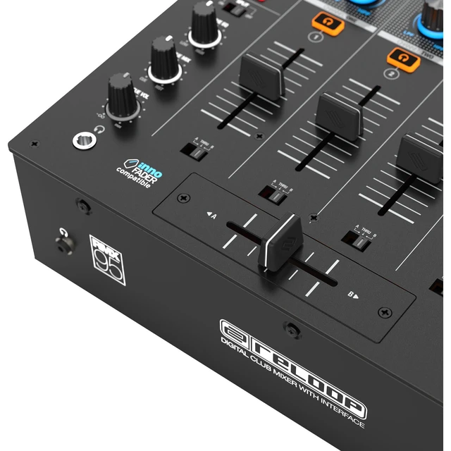 Alt view image 6 of 7 - Reloop RMX-95 Digital Club Mixer, Shure PG48, Laptop Stand, Tascam TH02, (3) XLR Cables Bundle