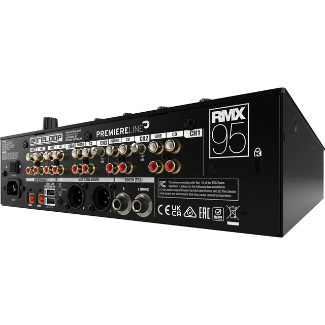 Alt view image 7 of 7 - Reloop RMX-95 Digital Club Mixer, Shure PG48, Laptop Stand, Tascam TH02, (3) XLR Cables Bundle
