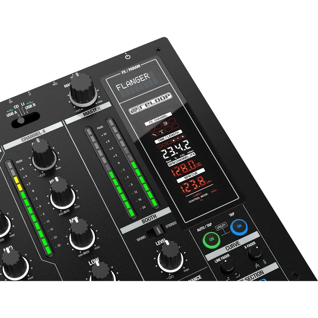 Alt view image 5 of 7 - Reloop RMX-95 Digital Club Mixer, Shure PG48, Laptop Stand, Tascam TH02, (3) XLR Cables Bundle