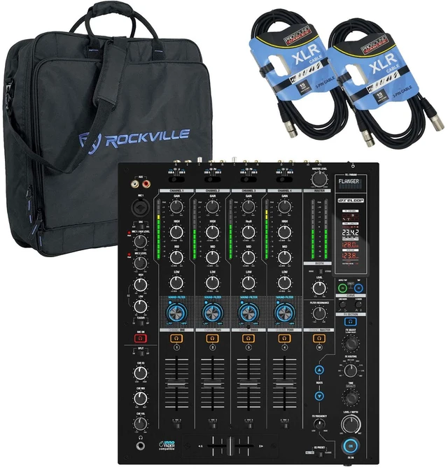 Main image of Reloop RMX-95 Digital Club Mixer, Rockville MB2020, (2) XLR Cables Bundle