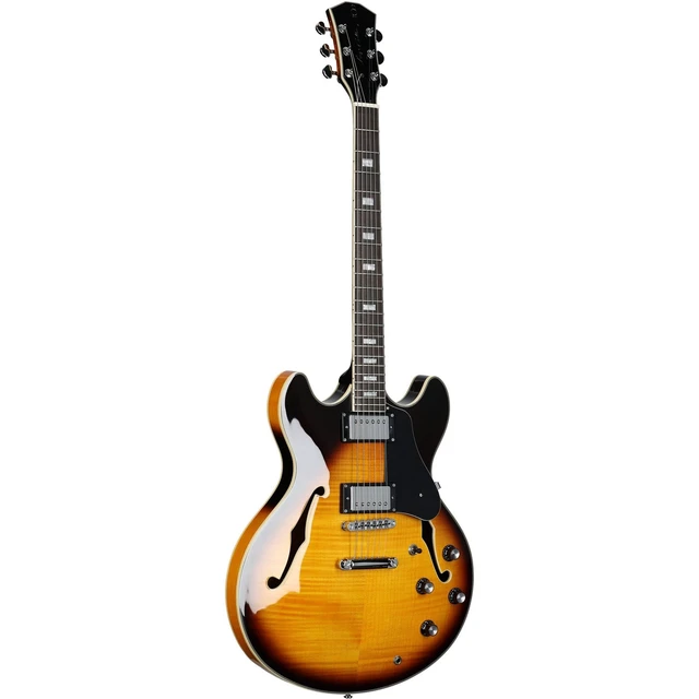 Alt view image 2 of 7 - Sire Larry Carlton H7 Semi-hollow Electric Guitar - Vintage Sunburst