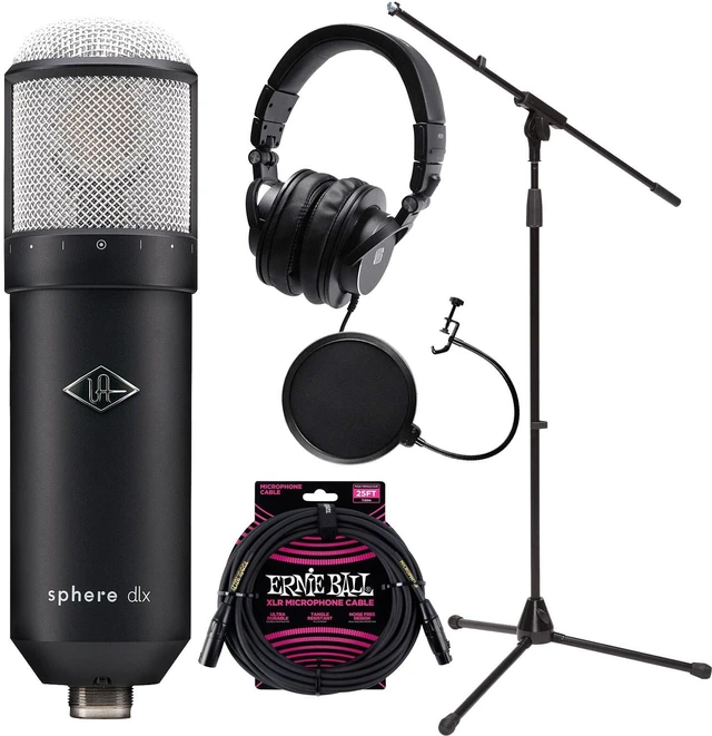 Main image of Universal Audio Sphere DLX Modeling Microphone, ErnieBall XLR 25FT, Pop Filter, Presonus HD9, Mic Stand Bundle