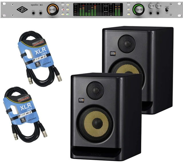 Main image of Universal Audio Apollo x8 with UAD Analog Classics Audio Interface - (2) KRK Rokit 5 G5 - (2) XLR Cables Bundle