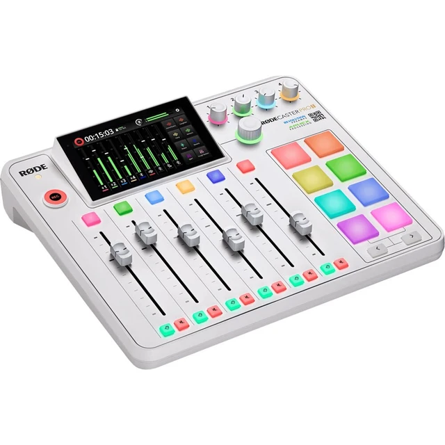 Alt view image 2 of 5 - Rode RODECaster Pro II Integrated Audio Production Studio (White)