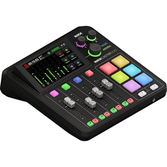 Alt view image 3 of 7 - Rode RodeCaster Duo Streaming Mixer, Mackie EM-91C, Tascam TH02, XLR Cable Bundle