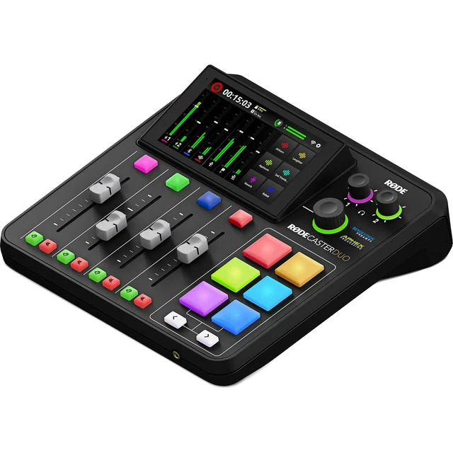 Alt view image 2 of 7 - Rode RodeCaster Duo Streaming Mixer, Mackie EM-91C, Tascam TH02, XLR Cable Bundle