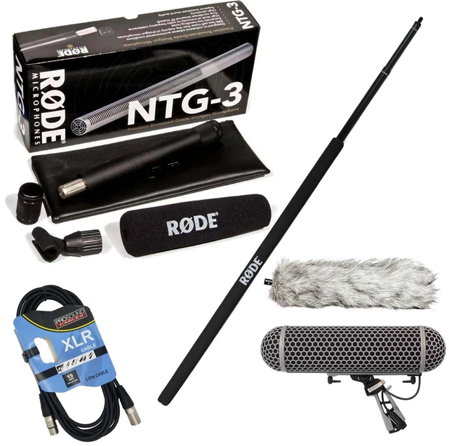 Main image of Rode NTG3 Precision RF-Biased Shotgun Microphone (Silver), Rode Blimp, Rode Micro Boompole, XLR Cable Bundle
