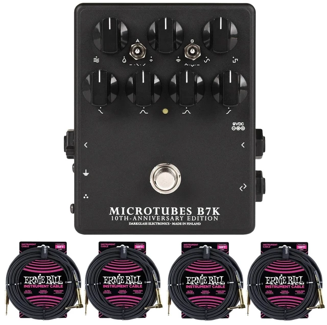 Main image of Darkglass Microtubes B7K V2 10th-anniversary, (4) 1/4 Ernie Ball Cables Bundle