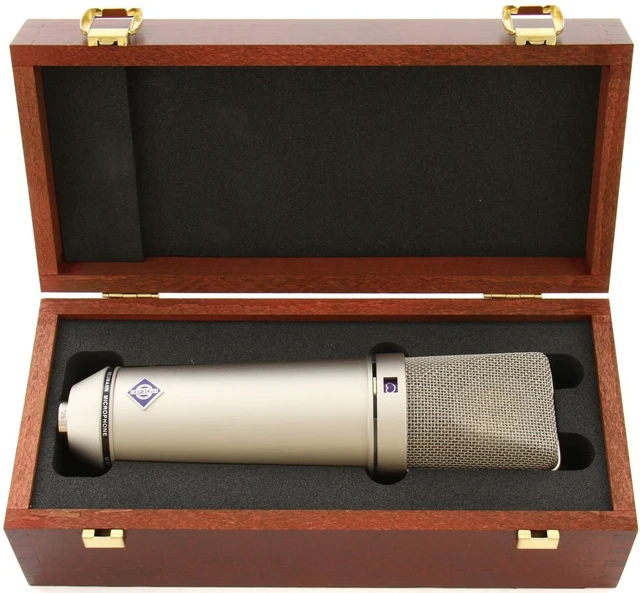 Alt view image 4 of 7 - Neumann U 87 Ai Large-diaphragm Condenser Mic (Nickel), Neumann WS87 Windscreen, Boseen Mic Shock Mount, ErnieBall XLR Cable, Mic Stand Bundle