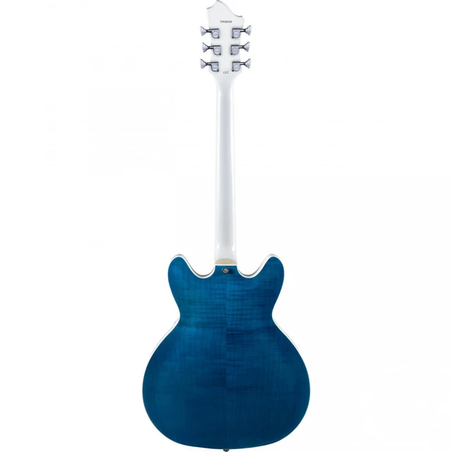 Alt view image 2 of 5 - Hagstrom TREVIDLX-CLS Tremar Viking Electric Guitar- Cloudy Seas, Zoom G1X Four Multi Effect-Pedal, ErnieBall Guitar Cable Bundle