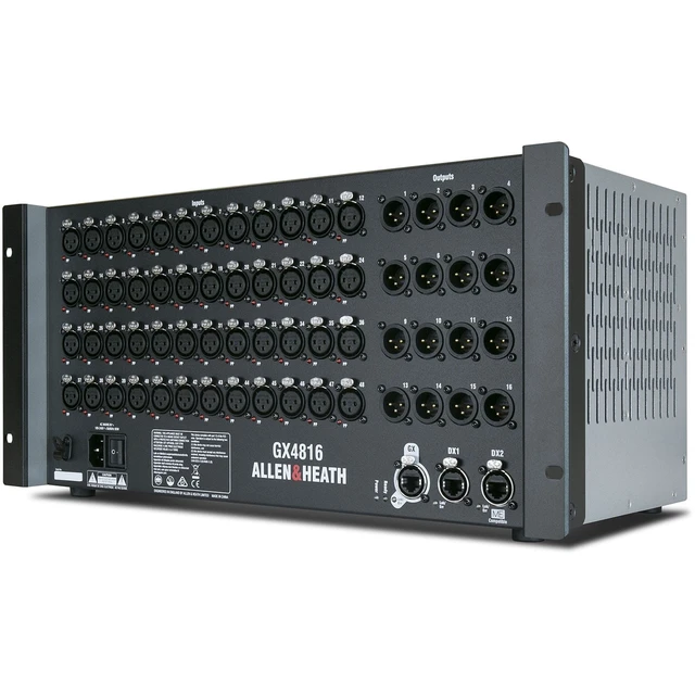 Alt view image 3 of 7 - Allen & Heath GX4816 48x16 XLR In/Out Portable GX Expander with DX Sockets + Seismic Audio - SATAC12U - Heavy Duty 12 Space ATA Rack Case with 4 Inch Casters + (10) Microphones Stand + (32) XLR