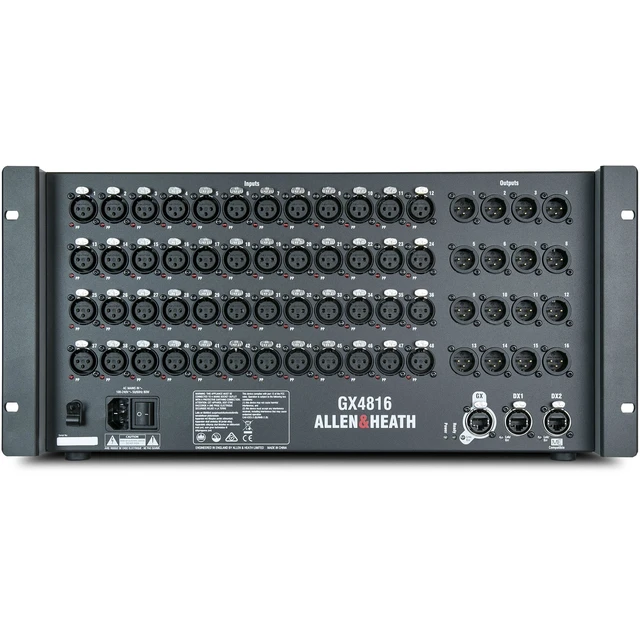Alt view image 2 of 7 - Allen & Heath GX4816 48x16 XLR In/Out Portable GX Expander with DX Sockets + Seismic Audio - SATAC12U - Heavy Duty 12 Space ATA Rack Case with 4 Inch Casters + (10) Microphones Stand + (32) XLR