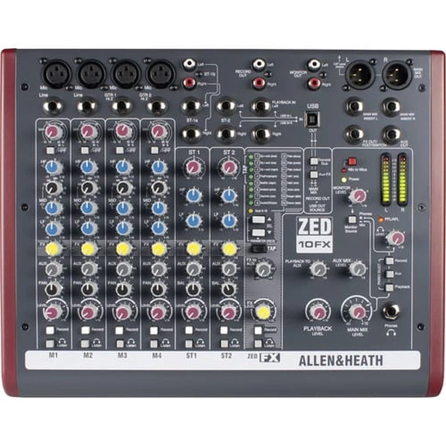 Alt view image 3 of 7 - Allen & Heath ZED-10FX Multi-Purpose Miniature Mixer + Gator Cases G-MIXERBAG-1515 Padded Nylon Mixer/Equipment Bag and Cables.