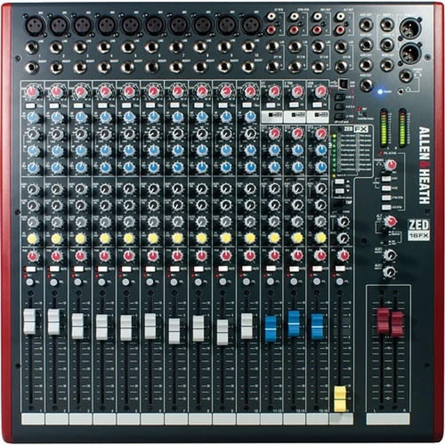 Alt view image 3 of 7 - Allen & Heath ZED-16FX 16-Channel Recording and Live Sound Mixer with FX & USB + (16) XLR to XLR Cables 15FT Ea + (16) TRS to TRS Cables 15FT Ea