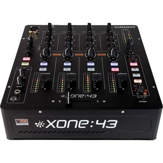 Alt view image 2 of 7 - Allen & Heath XONE:43 - 4+1 Channel Analog DJ Mixer & ProX XS-M12LT Large Format 12" DJ Mixer Case with Laptop Shelf and Cable