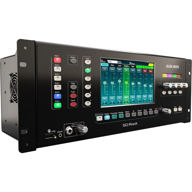 Alt view image 2 of 7 - Allen & Heath SQ-Rack Digital Rackmount Mixer - PSG AUDIO UGX21II Wireless Mic - (8) XLR Cables - (8) 1/4 Cables Bundle