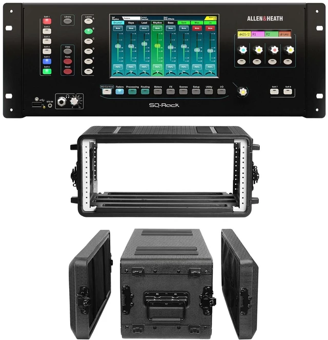 Main image of Allen & Heath SQ-Rack Digital Rackmount Mixer - 4U Rack Case Bundle