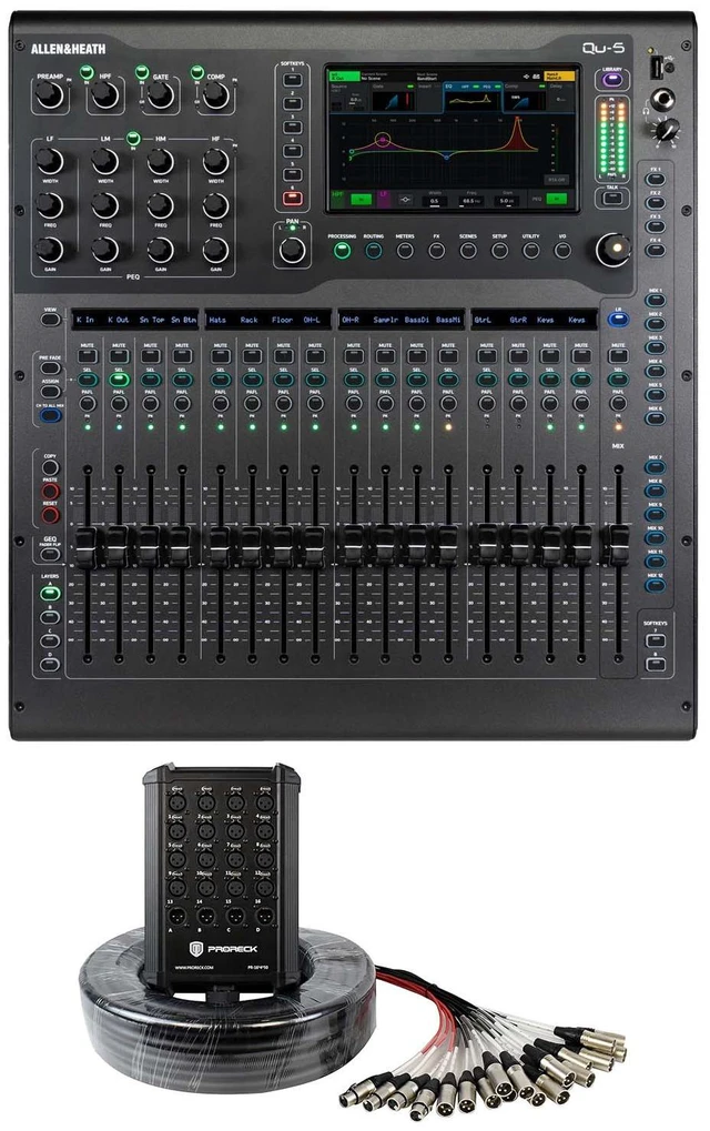 Main image of Allen & Heath Qu-5 38-channel Digital Mixer - PRORECK 16-Channel Stage Box Bundle