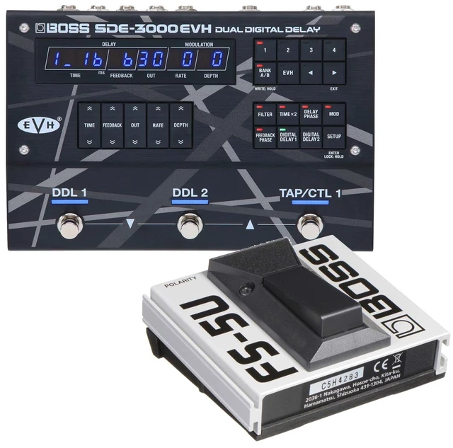 Main image of BOSS SDE-3000EVH Dual Digital Delay Pedal, FS-5U Footswitch Bundle