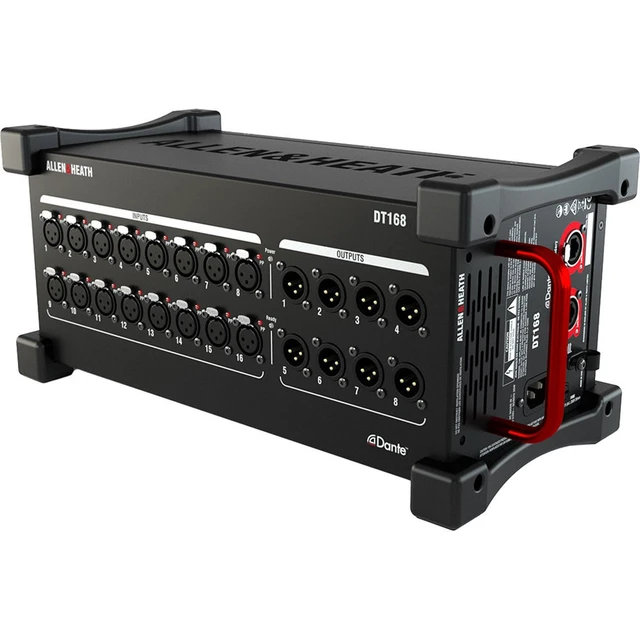 Alt view image 3 of 7 - Allen & Heath DT168 16-input Dante, A&H Rackmount Kit, Gator GRB-4U Case Bundle