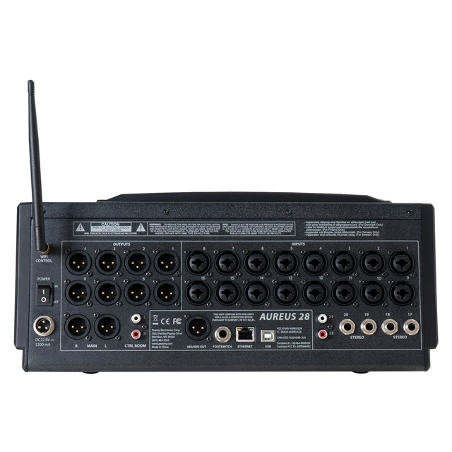 Alt view image 3 of 5 - Peavey Aureus 28-channel Digital Mixer, Mixer Stand RXS20, (16) XLR Cables Bundle