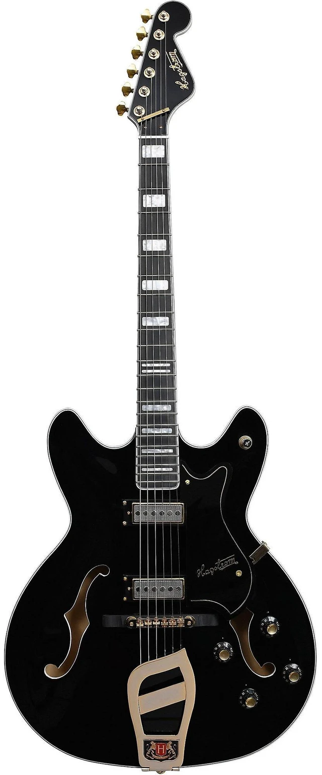 Main image of Hagstrom '67 Viking II Hollowbody Electric Guitar - Black Gloss