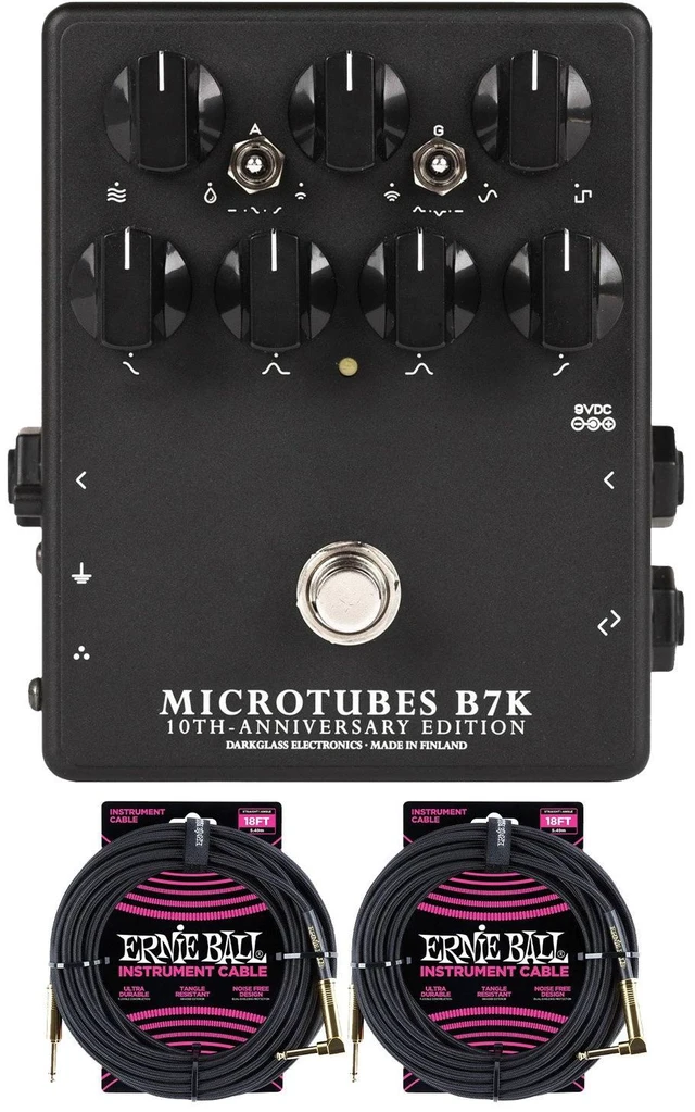 Main image of Darkglass Microtubes B7K V2 10th-anniversary, (2) 1/4 Ernie Ball Cables Bundle