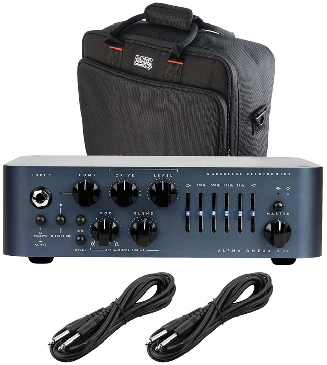 Main image of Darkglass Alpha-Omega 500 Amplifier Head, Gator GMIXERBAG1515, (2) 1/4 Cables Bundle