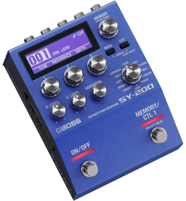 Alt view image 2 of 5 - Boss SY-200 Guitar Synthesizer Pedal, (2) ErnieBall Cables Bundle