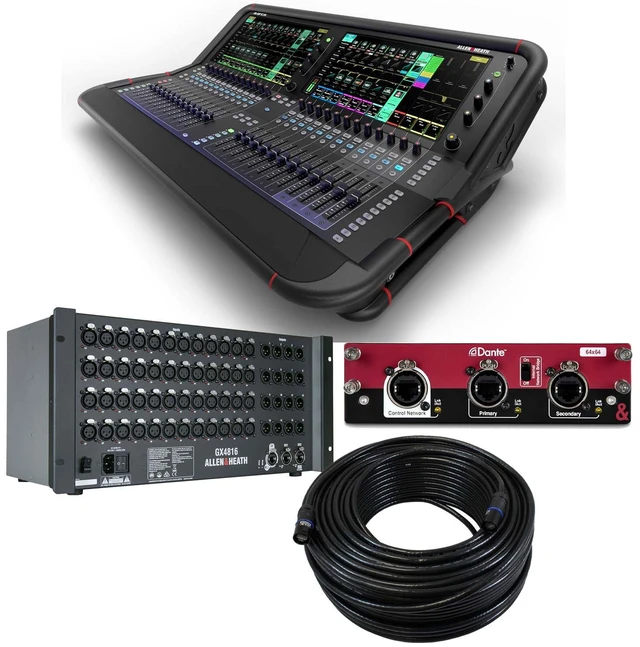 Main image of Allen & Heath AVANTIS 64-Channel Digital Mixer - 96kHz, Allen & Heath Dante, Allen & Heath GX4816, GLS Audio Ethercon 100FT Bundle