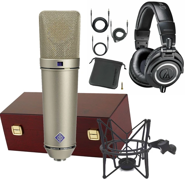 Alt view image 7 of 7 - Neumann U 87 Ai Large-diaphragm Condenser Mic (Nickel), Audio Technica ATH-M50X, Boseen Mic Shock Mount Bundle