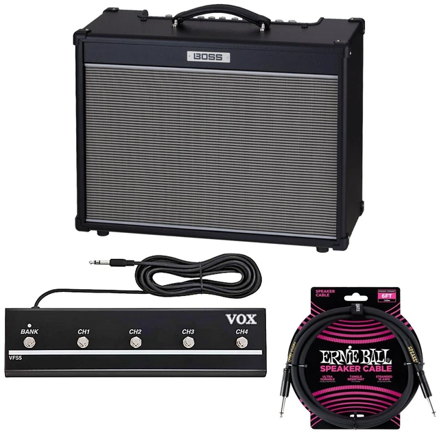 Main image of Boss NEXTONE Artist 80W Amplifier, VOX VFS5 Footswitch, Ernie Ball Guitar Cable PO607 Bundle