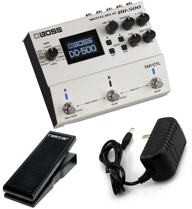 Main image of BOSS DD-500 Digital Delay Pedal, 9V 1A Power Supply AC/DC, Nektar NX-P Pedal Bundle
