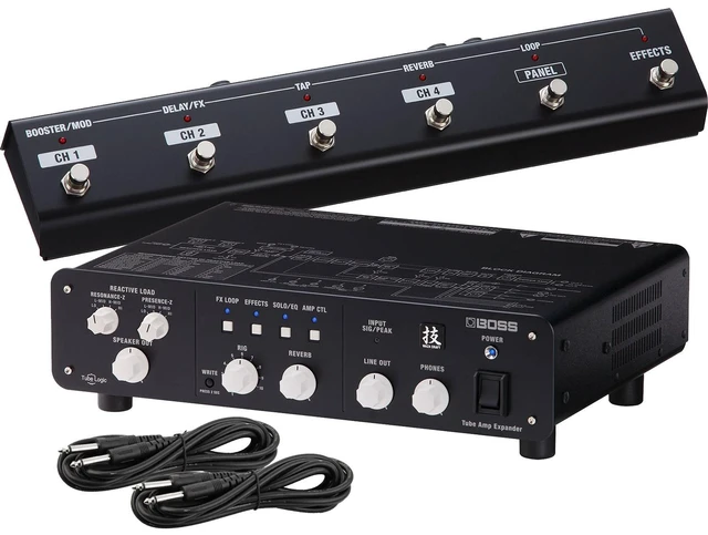 Main image of Boss WAZA Tube Amp Expander, Boss GA-FC GA Foot Controller, (2) 1/4 Cables Bundle
