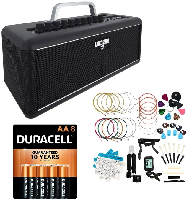 Main image of Boss Katana Air - Wireless Guitar Amp with Boss WL-T Transmitter, Duracell AA 8 Pack, LOMEVE Guitar Accessories Kit Bundle