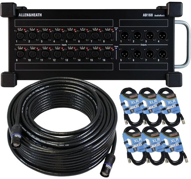 Main image of Allen & Heath AB168, GLS Audio 100-Feet Ethercon Cable, (6) XLR Cables Bundle